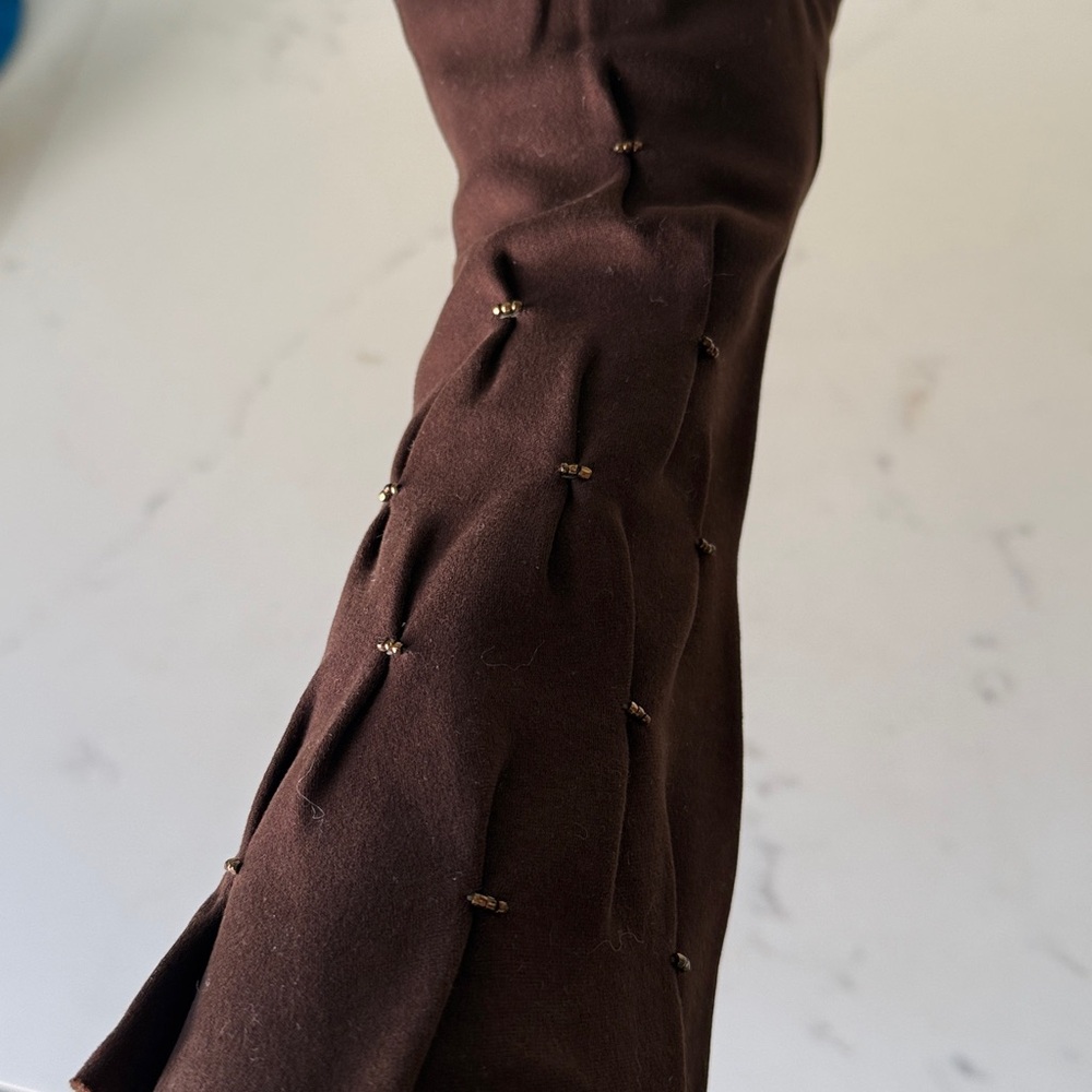 Vintage Elvette by dawnelle Brown Long gloves - Picture 5 of 8
